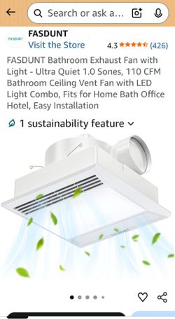 Bathroom Exhaust Fan with Light