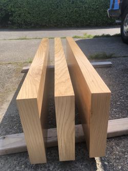 Custom White Oak floating shelves