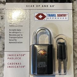 Padlock - Lewis N. Clark TSA16 Indicator Black Padlock