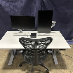 JRB Studio/ Herman Miller 60” Standing Desks! Electric Height Adjustable Sit Stand Desk! We Also Have Herman Miller Chairs And Monitor Arms!
