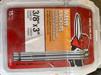 Red Head Sleeve Anchors. (11)