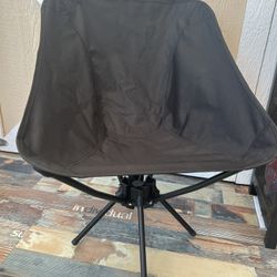 Portable Camping Chair, Beach Chair for Outdoor Hiking Fishing Picnic (Black)