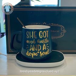 Mad Hustle & Dope Soul Mug With Warmer (New In Box