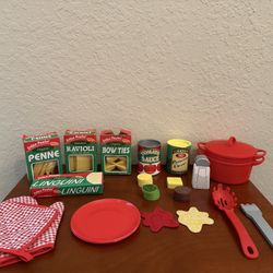 Melissa & Doug Prepare & Serve Pasta Set with Toy Food & Kids Play Kitchen Accessories