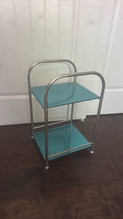 2-Tier Metal Storage Shelf with Handles