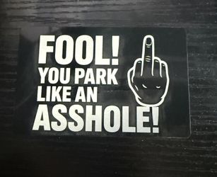 Funny Parking Cards - Engraved Aluminum 10 Pack