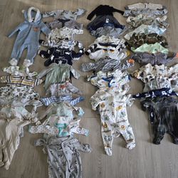 2 Bags Of 0-6 Month Clothes And More 