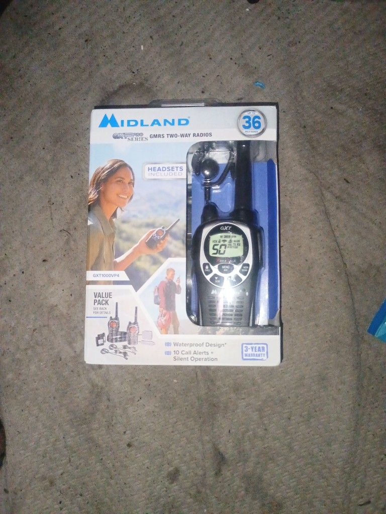 Midland Gxt Pro Series Serial Number Gxt1000vp4 Walkie Talkies Box Set