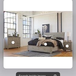 Queen bed frame with dresser