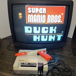 🎮 Original Nintendo NES Bundle + 26” Sensui CRT TV (Tested!)