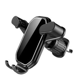 Car Air Outlet Upside-down Hook Strong Mobile Phone Holder(Cool Black)