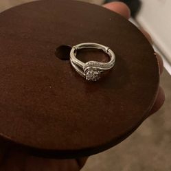 Engagement Ring Silver Size 7-8