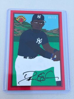 $450/OBO Bowman x Keith Shore Deion Sanders Red Foil #/10 SP Yankees 08/10