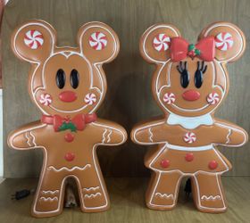 Gemmy 2025 Mickey & Minnie Gingerbread Blow Mold