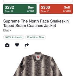 Supreme Snakeskin Northface