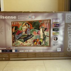 Hisense 55" Class S7N CanvasTV 4K QLED Google Smart TV - BRAND NEW! Art Frame TV