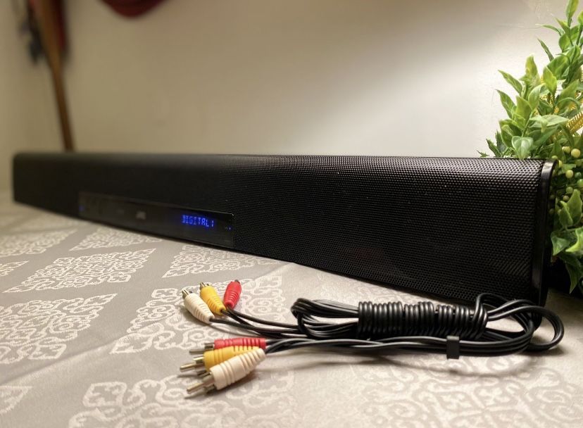 JVC SOUND BAR FOR HOME THEATER/GAMING: WITH SURROUND SOUND MODE AND SUBWOOFER PRE-OUT!
