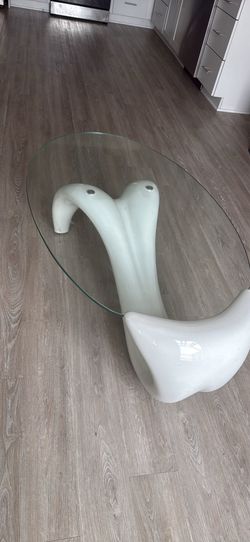Glass coffee table