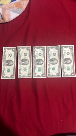 five 2$ bills
