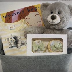 Teddy Gif Basket For Baby Girl