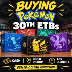 BUYING POKEMON 30TH ETBS $130