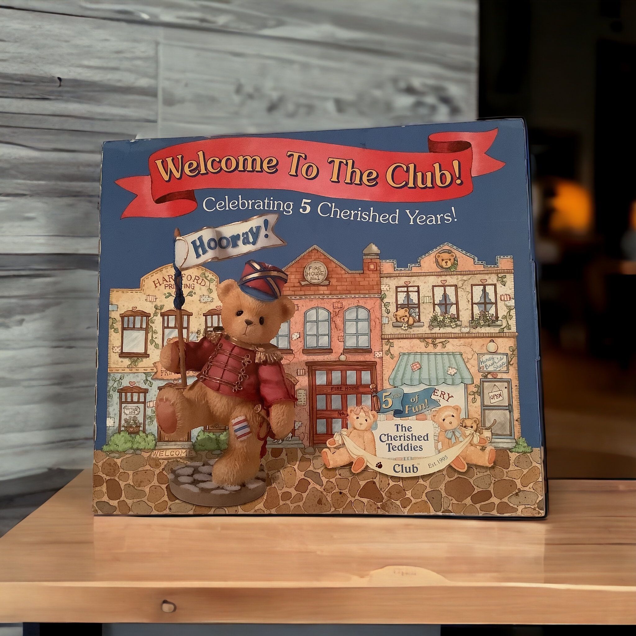 Cherished Teddies ~ Club  ~ LANNY Figurine ~ 5 Years Anniversary 