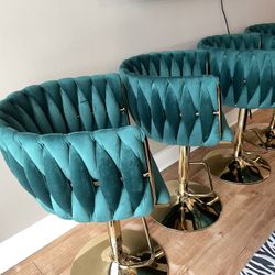 Luxury Velvet Bar Stools 