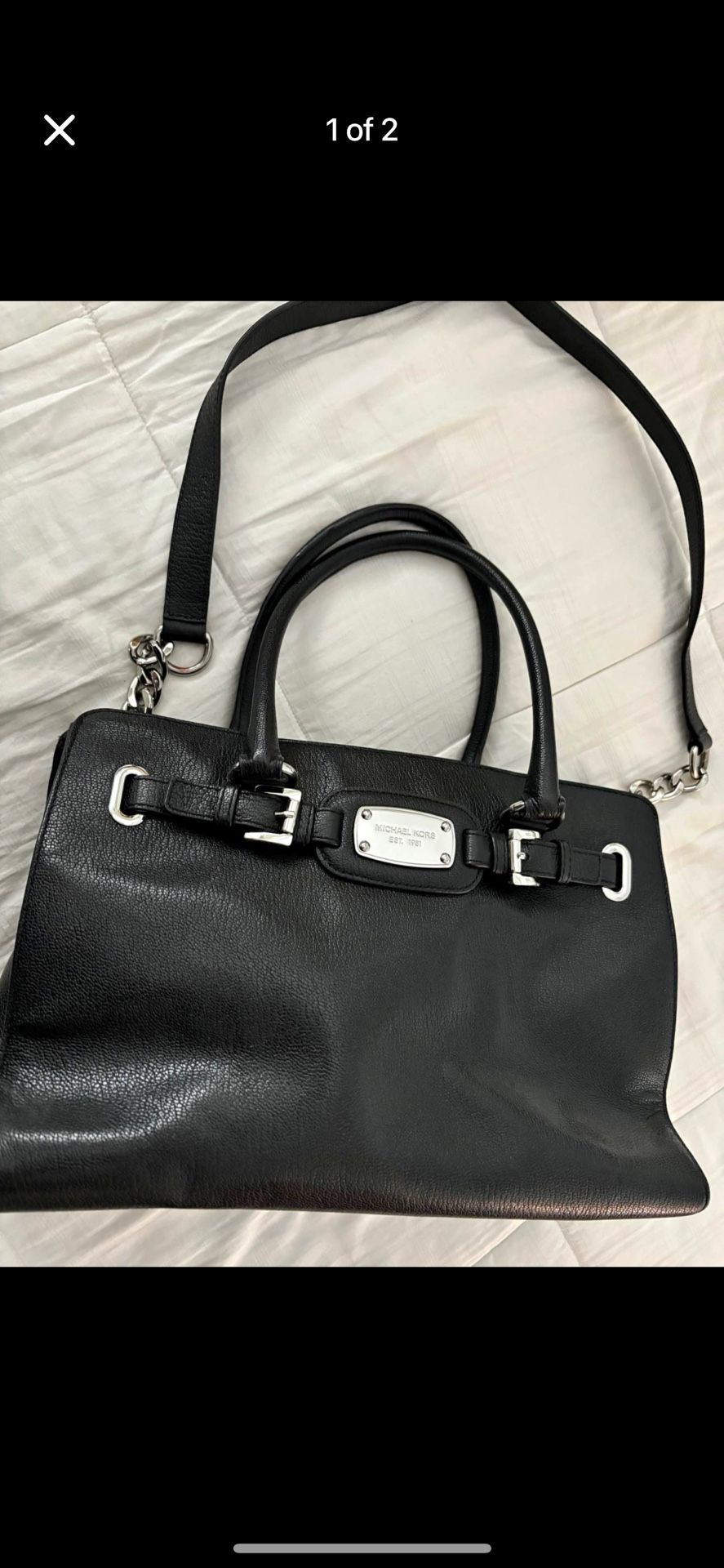 Michael Kors Hamilton Black All Leather