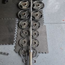 Olympic Size Weight Plates Weightlift Excercise Workout Bench Press Curl Shoulder Bar 2inch Hole Metal Plates Bar