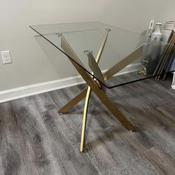 Glass dining table