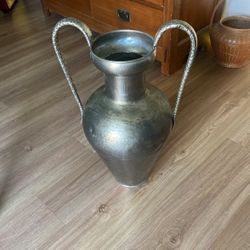 Silver Plated Copper Vase/ Umbrella Holder/ Home Decor 
