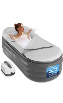 Inflatable Bathtub with Bubble Massage Mat Brand New