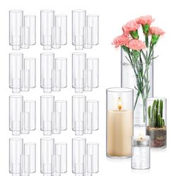 48 Pack Hurricane Vases 