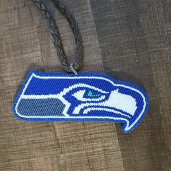 Native Beadwork Seahawks Medallions