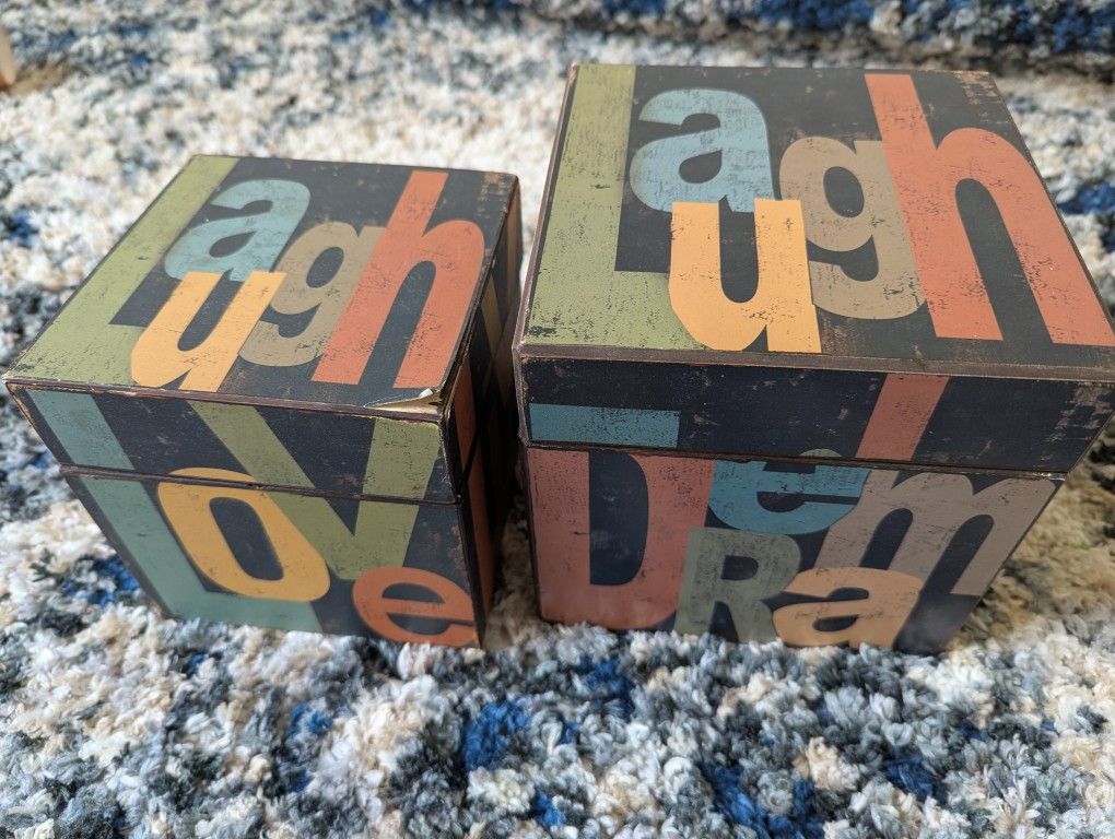 Live Love Laugh Stackable Boxes