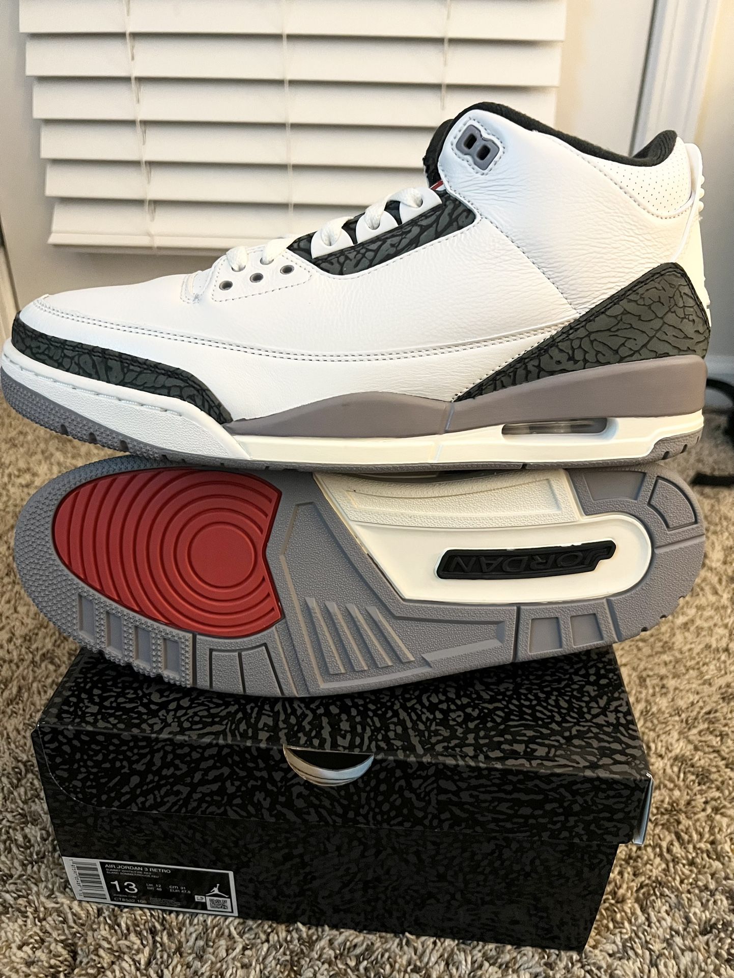 Jordan 3 Cement Grey (2024) size 13