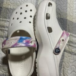 Platform White Crocs