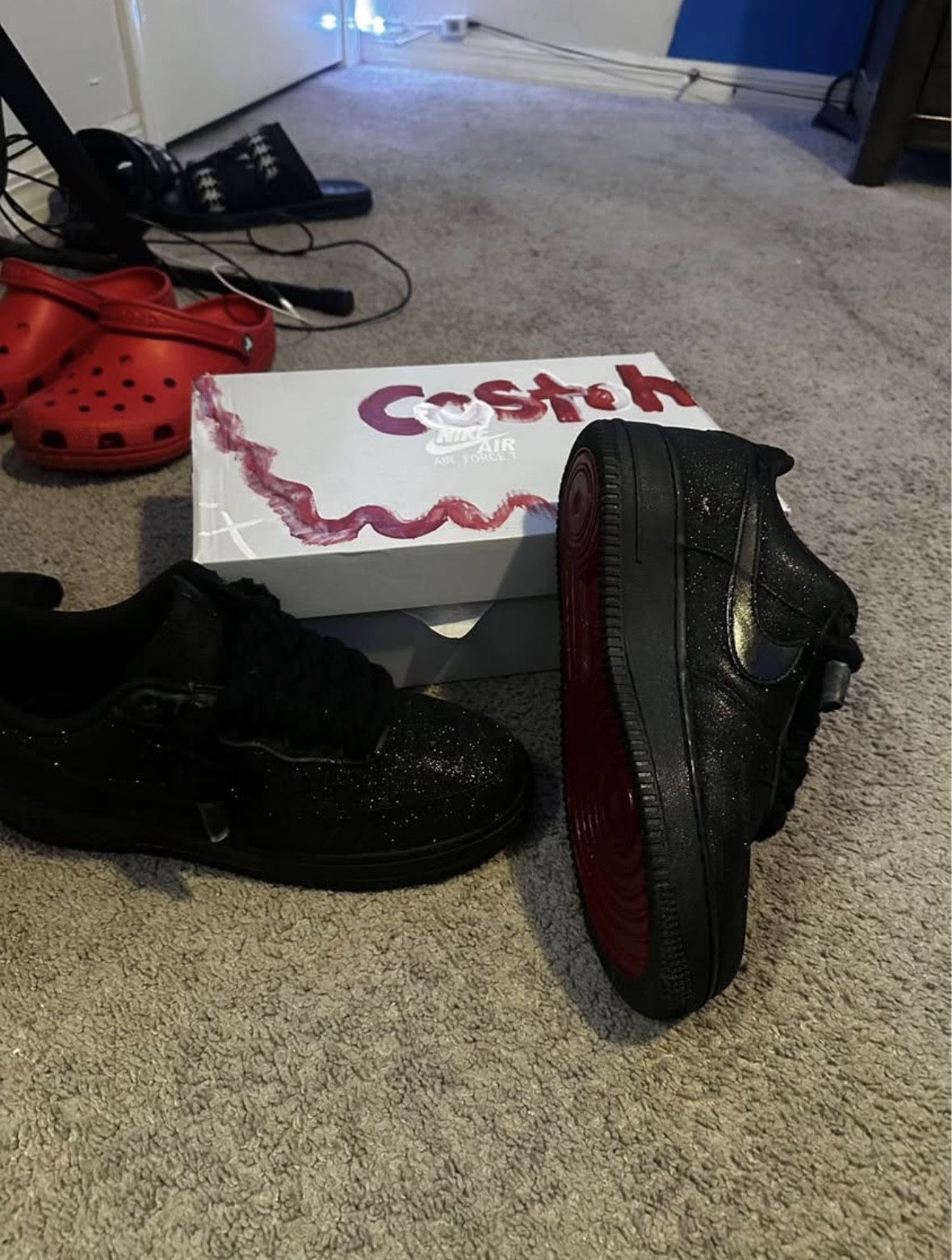 Custom Sparkling Glitter Air Force 1 (crease protectors Included)