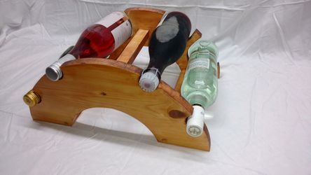 Handcrafted wine bottle holder