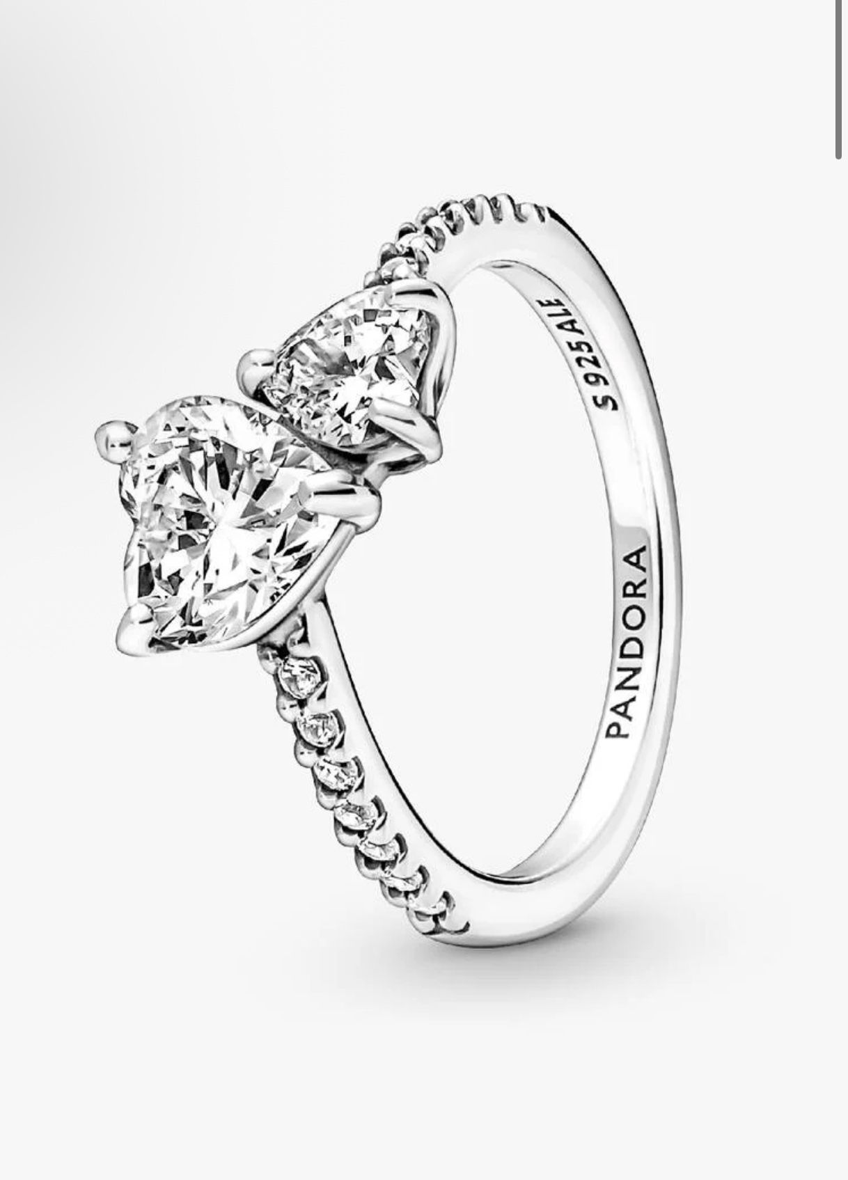PANDORA Double Heart Ring