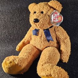 Original 1999 Ty Beanie Buddy Collection Fuzz The Beanie Bear W/ Tag & Protector