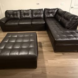 Large Black Sectional