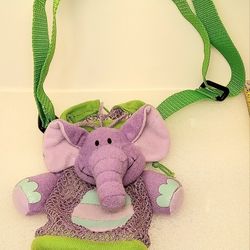 Stephen Joseph Bottle Buddy Elephant Mesh Baby Bottle Carrier Lime Green Purple 