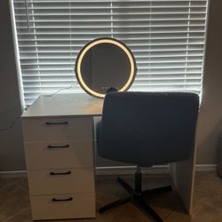 Makeup Desk With Chair 