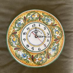 Handpainted Positano Ceramic Wall Clock 