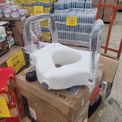 Raised Toilet Seat Height Toilet Seat with Handle Toilet Seat Risers Toilet Safety Seat for Elongated or Standard Commode White