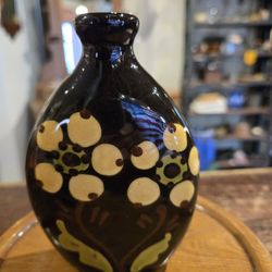 1994 Miniature Breininger Pottery Redware Glazed Flask 