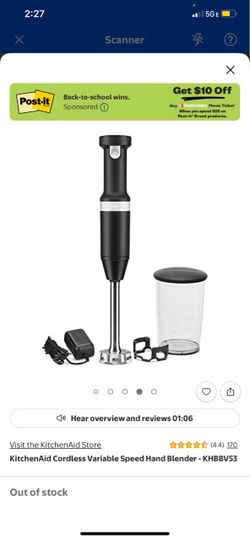 New Kitchen Aid Cordless Hand Blender