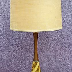 Mid century swirled glass table lamp