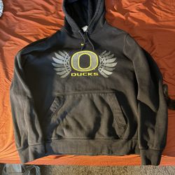 Oregon Ducks Vintage Black Large Hoodie